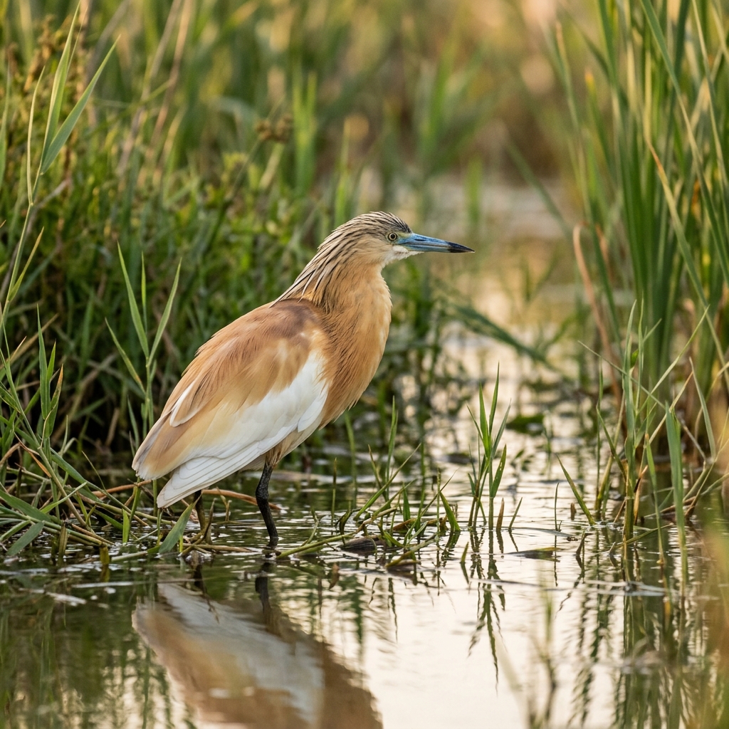 Squacco Heron in the Albufera de Valencia